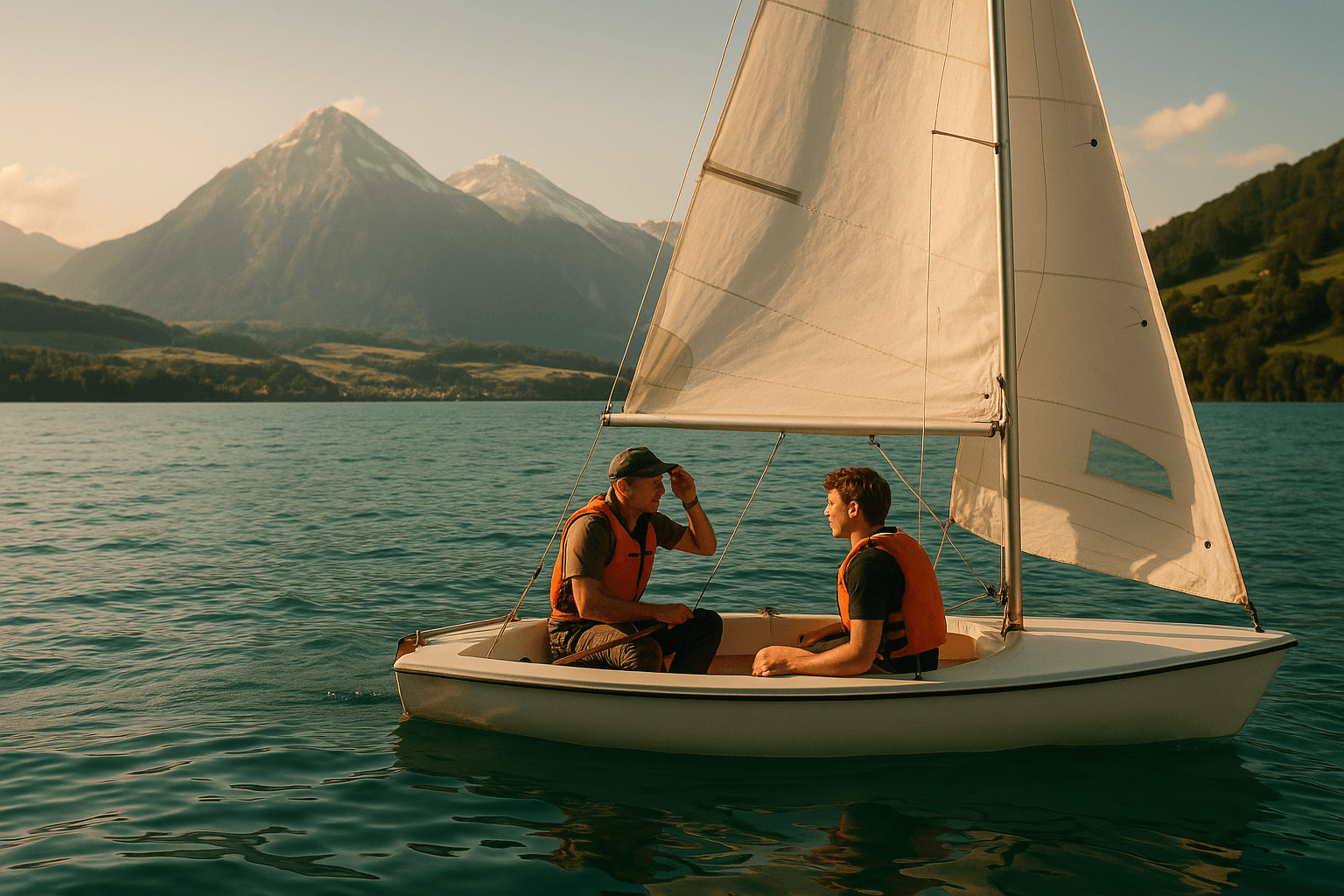 Segel-Coaching auf einem Schweizer See